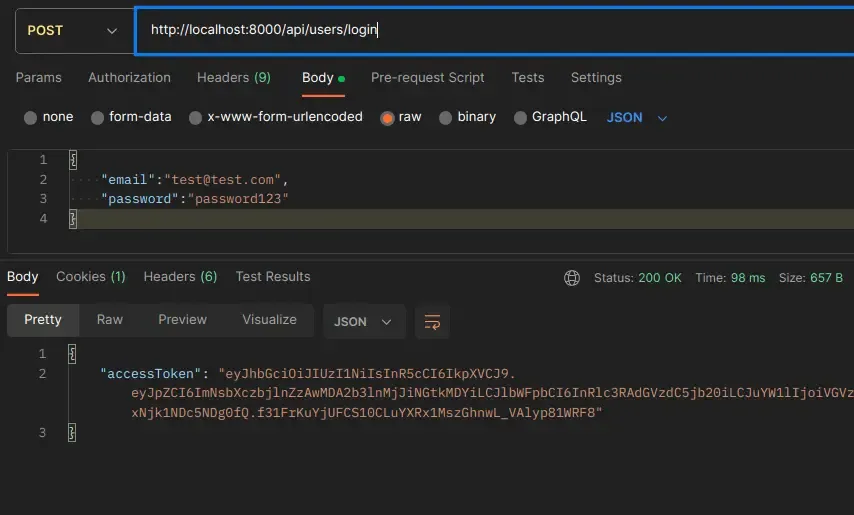 Testing Logging in user